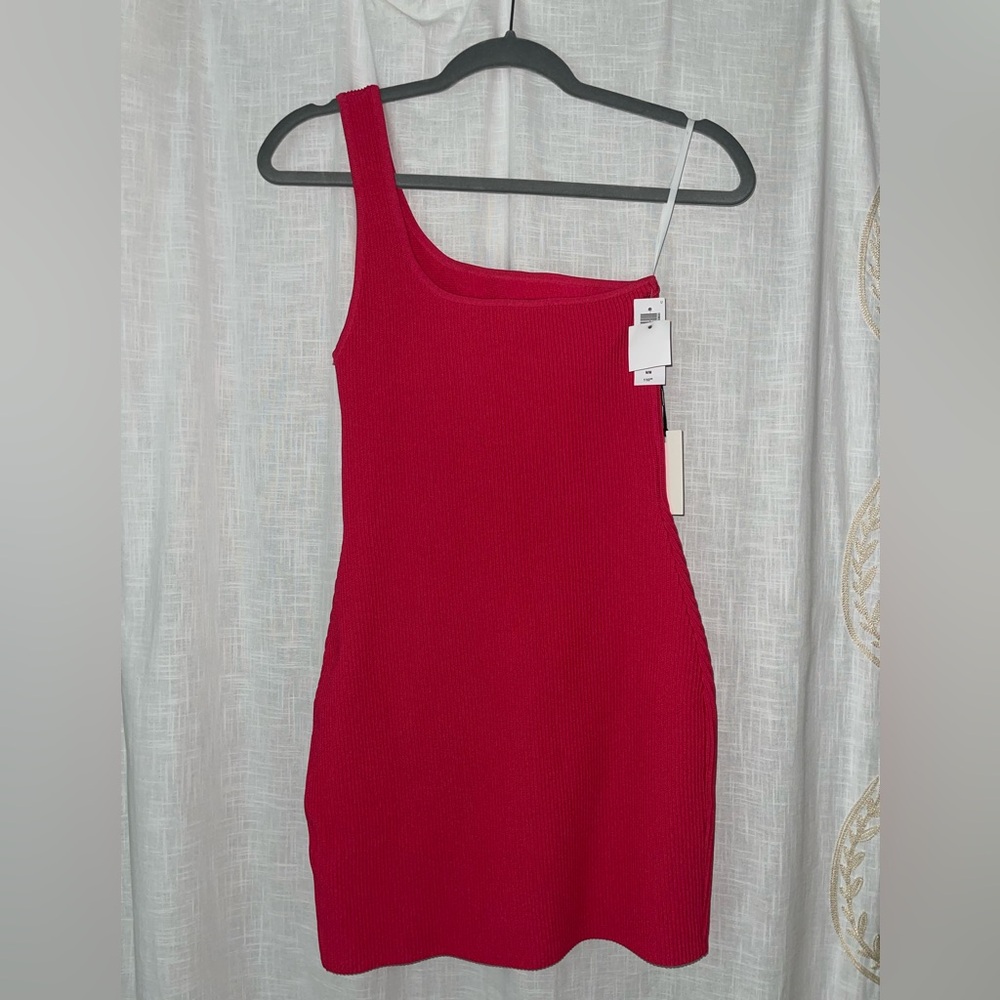 Aritzia pink off the shoulder dress